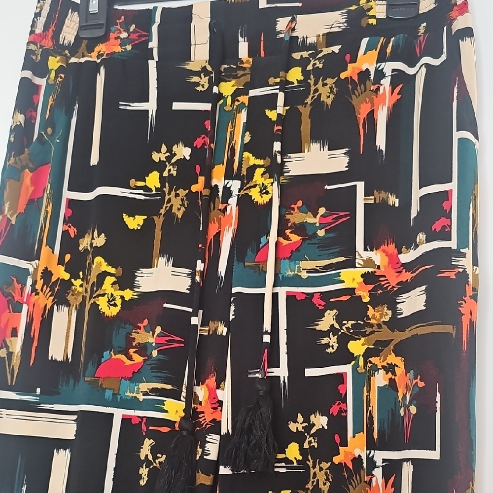 Chic Multicolor Abstract Boot Cut Pants - Picture 4 of 6